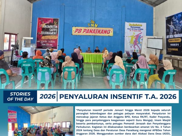 APRESIASI NYATA DI AWAL TAHUN, PEMDES PANAIKANG SALURKAN INSENTIF TRIWULAN I 2026 BAGI SELURUH PENGGERAK SOSIAL DAN KEAGAMAAN